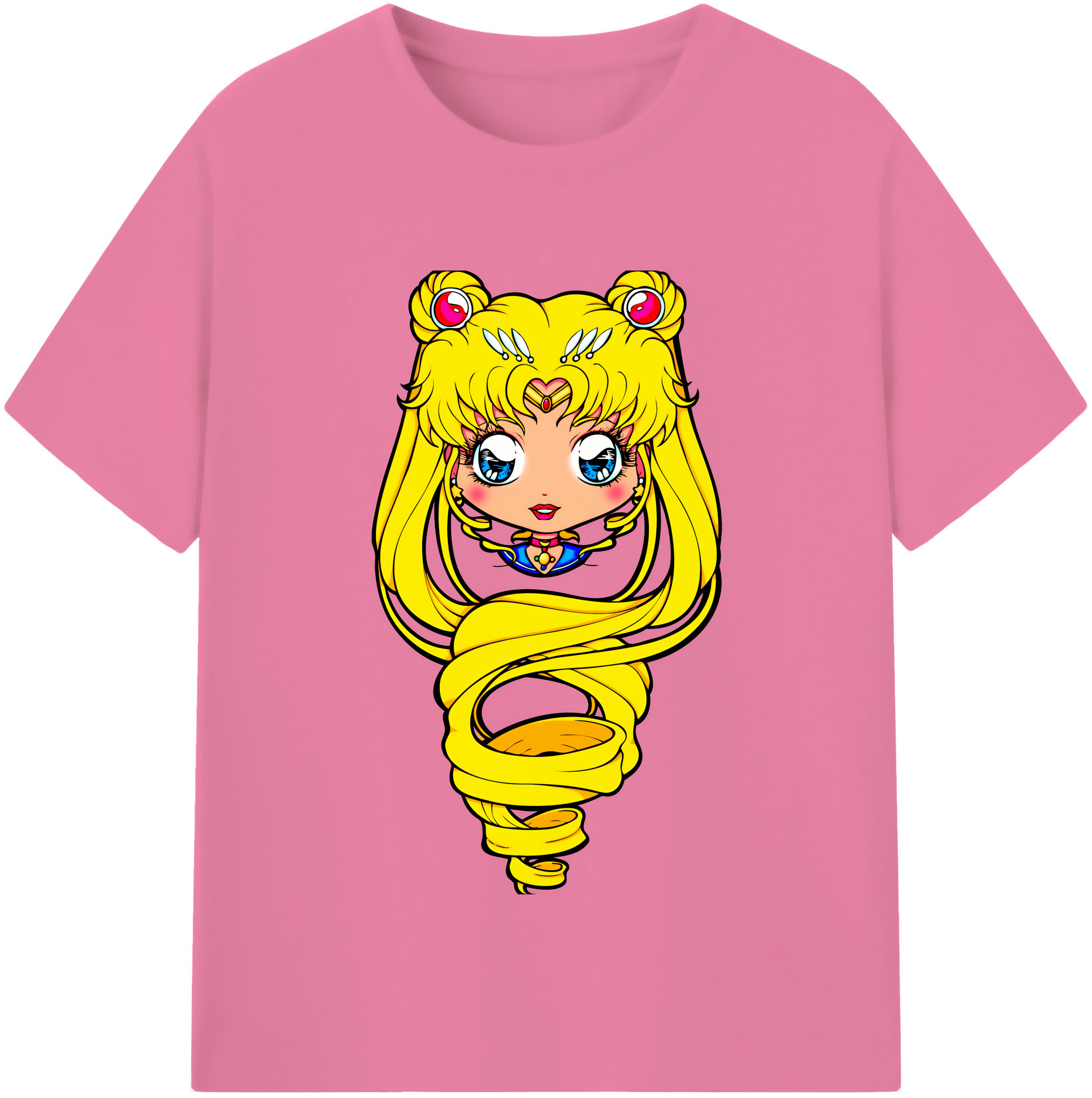 （画像用） 美少女戦士セーラームーン 月野 うさぎ つきの うさぎ Sailor Moon Tsukino Usagi 綿100％半袖Tシャツ（フロントプリント）